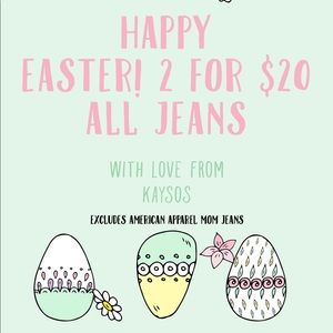 2 FOR $20 ALL JEANS